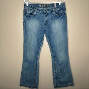 KALI DENIM‎ BOOT CUT JEANS Size 13 Women's Light Stone Wash RN#107843 Flare